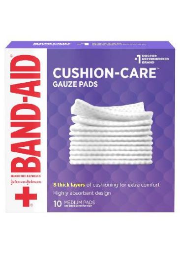 Picture of Johnson & Johnson Cushion Care Gauze Pads 10 Pc