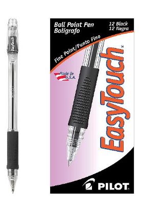 Picture of Easy Touch Retractable Pilot Black Pen 2 Ct