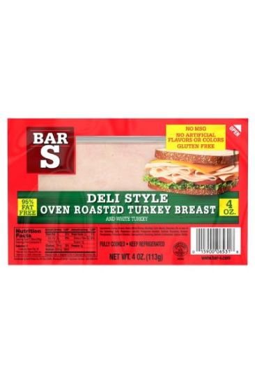 Picture of Bar-S Deli Style Oven Roasted Turkey Breast 4 Oz