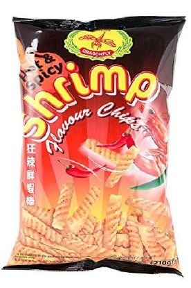 Picture of Dragonfly Shrimp Flavor Chips (Hot & Spicy) 7.3 Oz