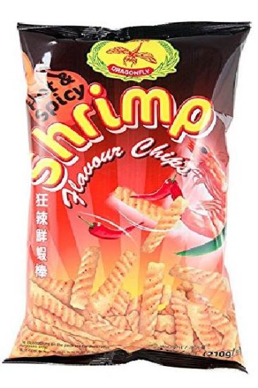 Picture of Dragonfly Shrimp Flavor Chips (Hot & Spicy) 7.3 Oz