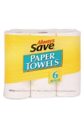 Picture of Always Save Paper Towels 2 Ply 6 Pc