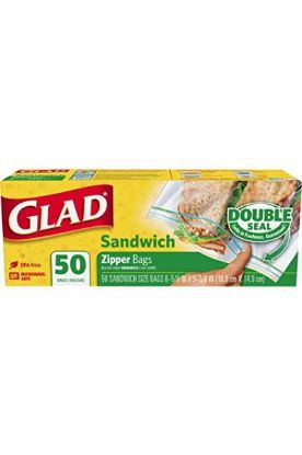 Picture of Glad Sandwich Zipper Bags 50 Bags