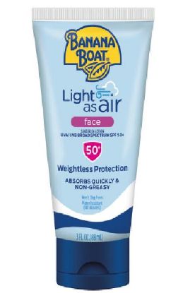 Picture of Banana Boat Light As Air Face Sun Cream Lotion 50 Pf 3 Oz