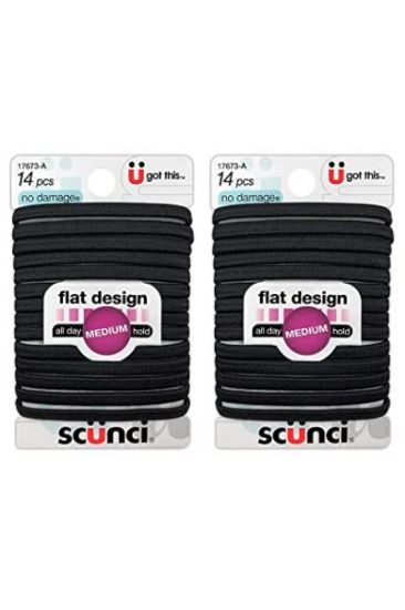 Picture of Scunci Super Stretch Elastic Black 14 Pcs