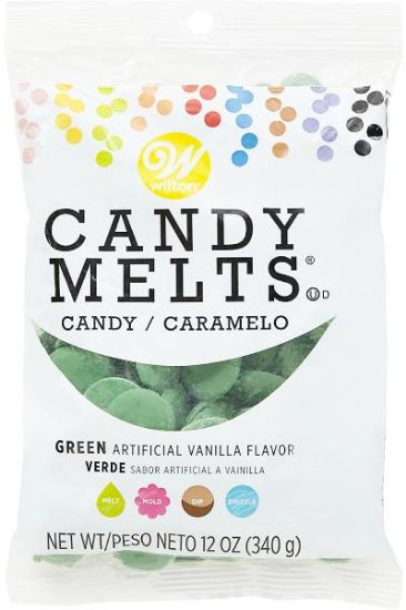 Picture of Wilton Green Candy Melts Vanilla Flavor 12 Oz