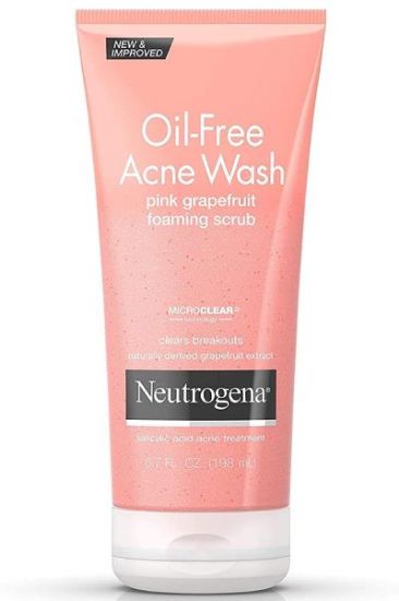 Picture of Neutrogena Oil Free Acne Wash Pink Grapefruit Foaming Scrub 6 Oz