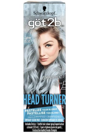 Picture of Schwarzkopf G2b Denim Blue Head Turner Color Spray 4.20 Oz