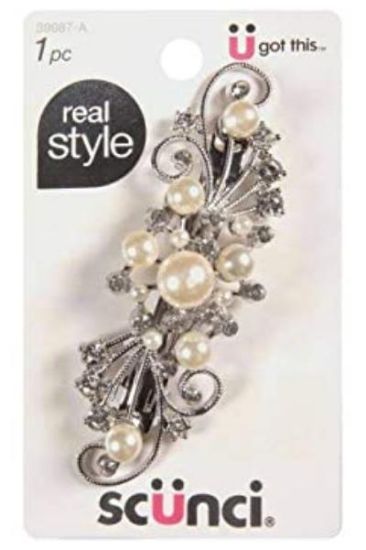 Picture of Scunci Slim Rhinestone Barrette 1 Pc