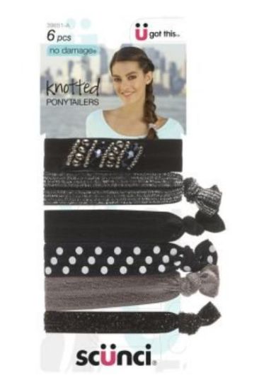 Picture of Scunci Ponytailers Knotted 6 Pc