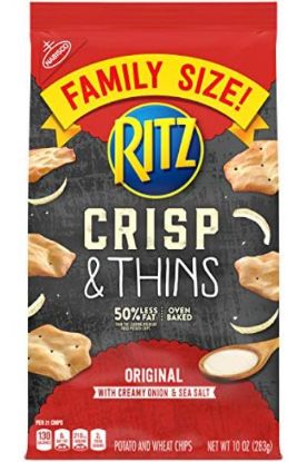 Picture of Ritz Crisp & Thins Original With Creamy Onion Sea Salt 7.1 Oz