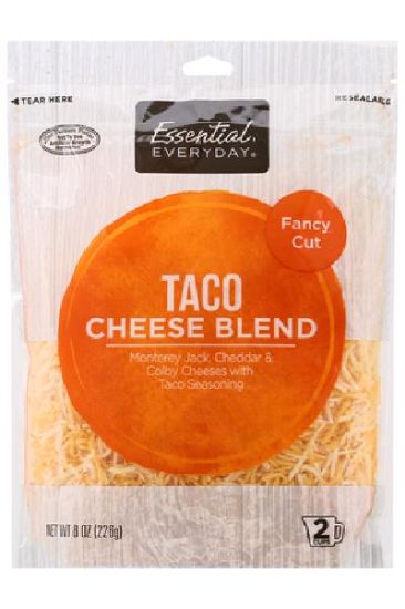 Picture of Essential Everyday Taco Cheese Blend Fancy Cut 8 Oz