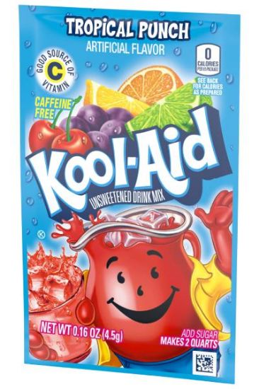 Picture of Kool Aid Unsweetend Drink Mix Tropical Punch 2 Quart