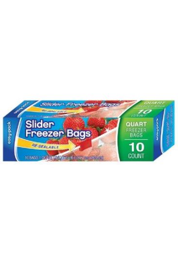 Picture of Easy Pack Slider Freezer Re-Sealable Bags 10 Ct