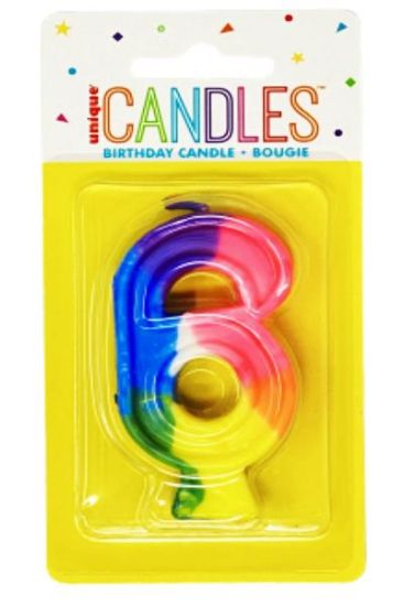 Picture of Unique No.6 Birthday Candle 1 Pc
