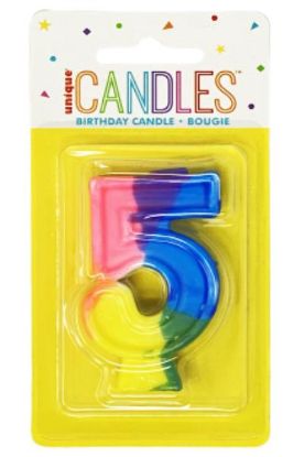 Picture of Unique No.5 Birthday Candle 1 Pc