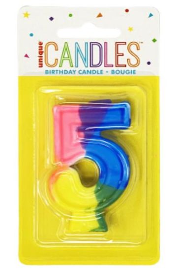 Picture of Unique No.5 Birthday Candle 1 Pc
