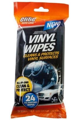 Picture of Elite Vinyl Wipes Cleanse & Protects 24 Pk