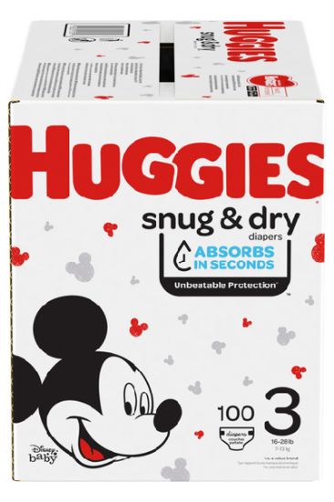 Picture of Huggies Sung & Dry Diapers Step 3 16-28 Lb 100 Pcs