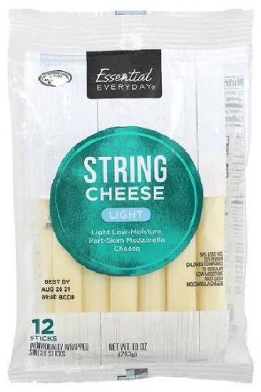 Picture of Essential Everyday Low-Moisture Part-Skim Mozzarella String Cheese 10 Oz