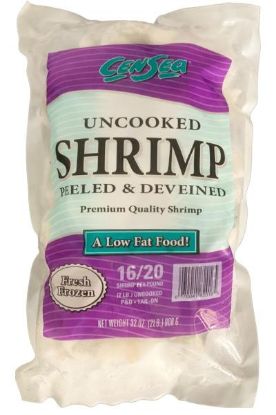 Picture of Uncooked Shrimps Peeled & Deveined 26/30 2 Lb