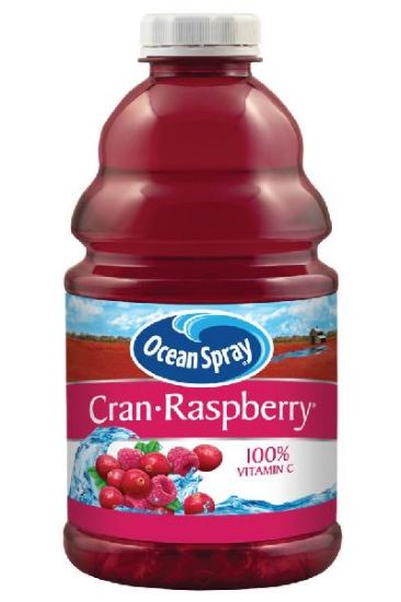 Picture of Ocean Spray 100%cranberry Raspberry Juice 46 Oz