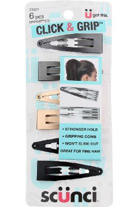 Picture of Scunci Snap Clip Hair Accessory 6ct 1 Pc