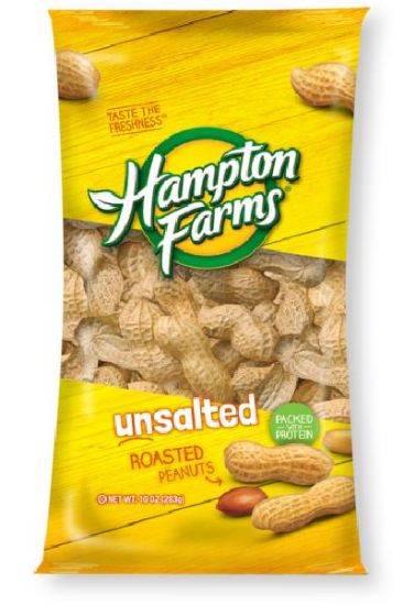 Picture of Hampton Farm Unsalted Roasted Peanuts 10 Oz