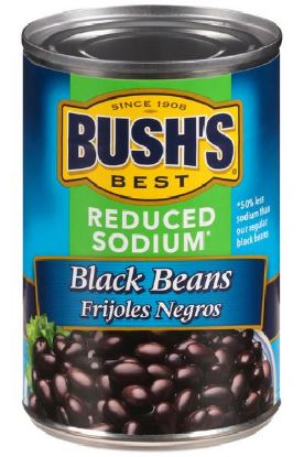 Picture of Bush Black Beans Reduced Sodium 15 Oz