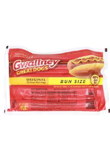 Picture of Gwaltney Original Chicken Hot Dogs 1 Lb