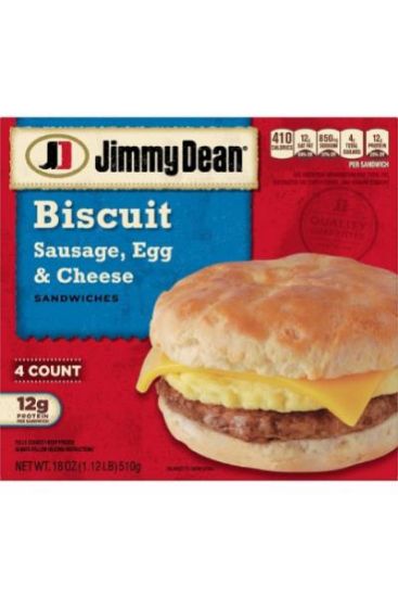 Picture of Jimmy Dean Sausage Egg & Cheese Biscuit Sandwich 4 Ct 18 Oz