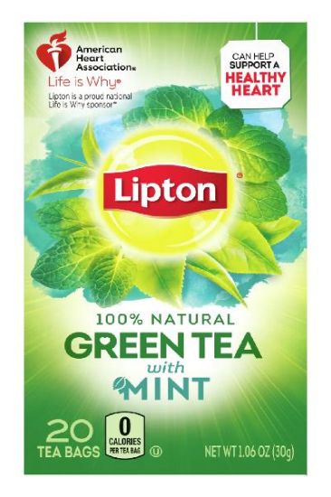 Picture of Lipton 100% Natural Green Tea With Mint 20 Bag
