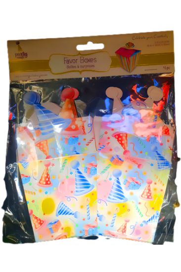Picture of Favor Boxes 4 Pc 1 Pack