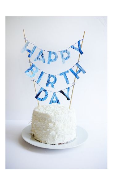 Picture of Happy Birthday Cake Banner 1 Pc
