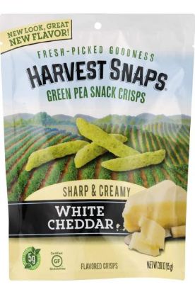 Picture of Baked White Cheddar Green Pea Snack Crisps 85 Grams