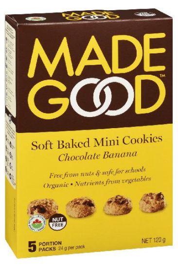 Picture of Madegood Chocolate Banana Organic Soft Baked Mini Cookies 120 Grams