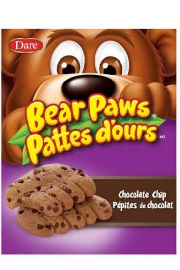 Picture of Dare Bear Paws Chocolate Chip Cookies 240 Grams