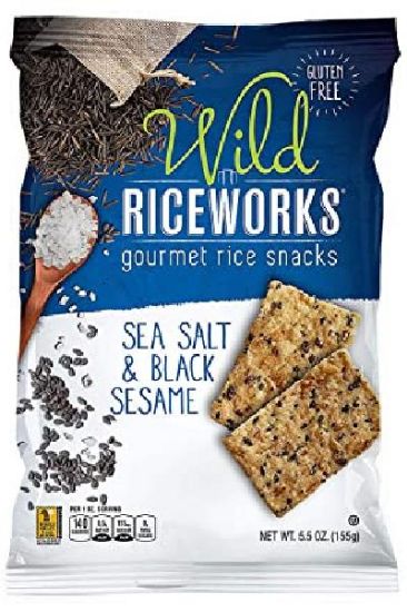 Picture of Riceworks Gourmet Sea Salt & Black Sesame Rice Snacks 155 Grams