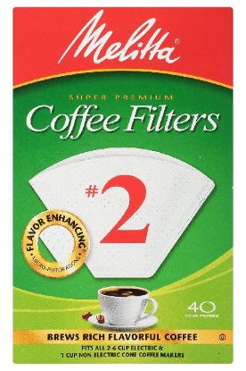 Picture of Melitta Coffee Filters # 2 Cone 40 Ct