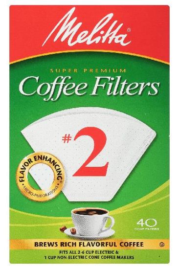 Picture of Melitta Coffee Filters # 2 Cone 40 Ct
