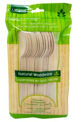 Picture of Biodegradable Wooden Spoons 20 Ct