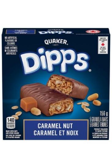 Picture of Quaker Dipps Caramel Nut Granola Bar 5ct 156 Grams