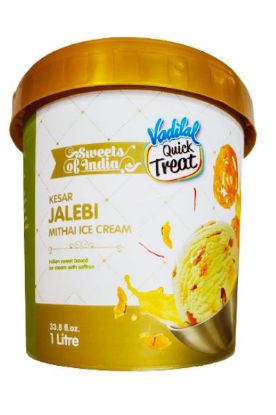 Picture of Vadilal Kesar Jalebi Mithai Ice Cream 1 Liter