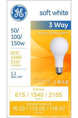 Picture of Ge Soft White 3 Way Bulb 1 Pc