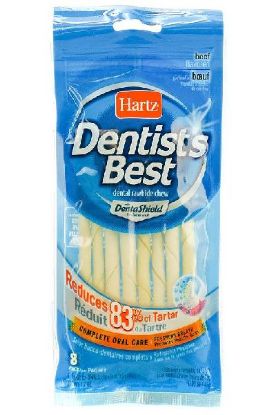 Picture of Hartz Dentist Best Rawhide Twist 8 Ct