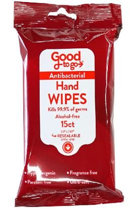 Picture of Good To Go Antibacterial Wipes 15ct 15 Ct