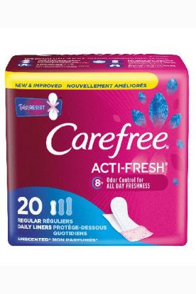 Picture of Carefree Carefree Actifresh Thin To Go Unscneted Pantyliner 22 Ct
