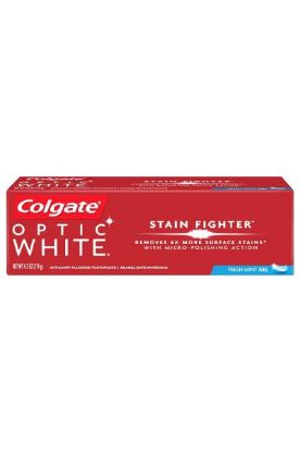 Picture of Colgate Optic White Stain Fighter Toothpaste Clean Mint  4.2 Oz