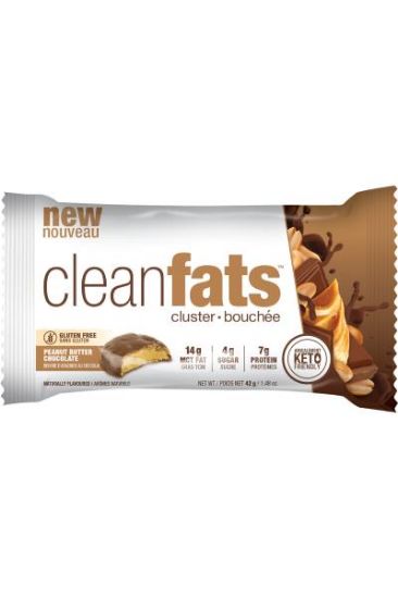 Picture of Nutraphase Clean Fats Cluster Peanut Butter Chocolate Bar 42 Grams