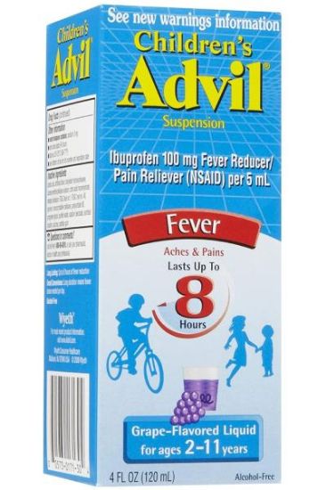 Picture of Advil Childrens Pain Relief Suspension Liquid Grape 4 Oz